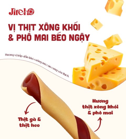Que xoắn hương Thịt xông khói & Phô mai