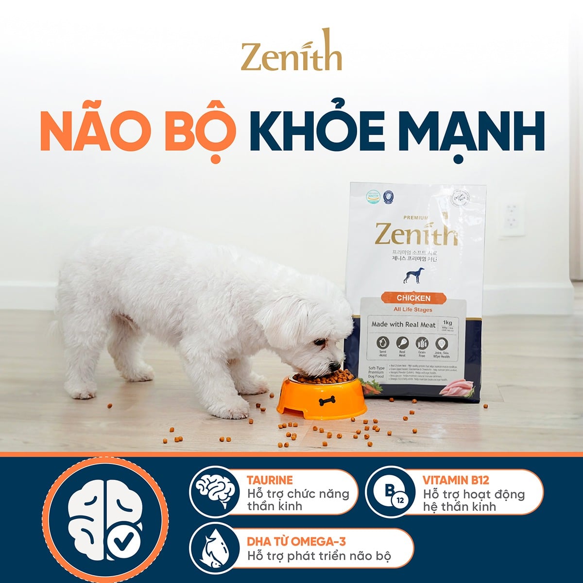 Thức ăn hạt mềm Zenith Thịt gà cho chó mọi lứa tuổi