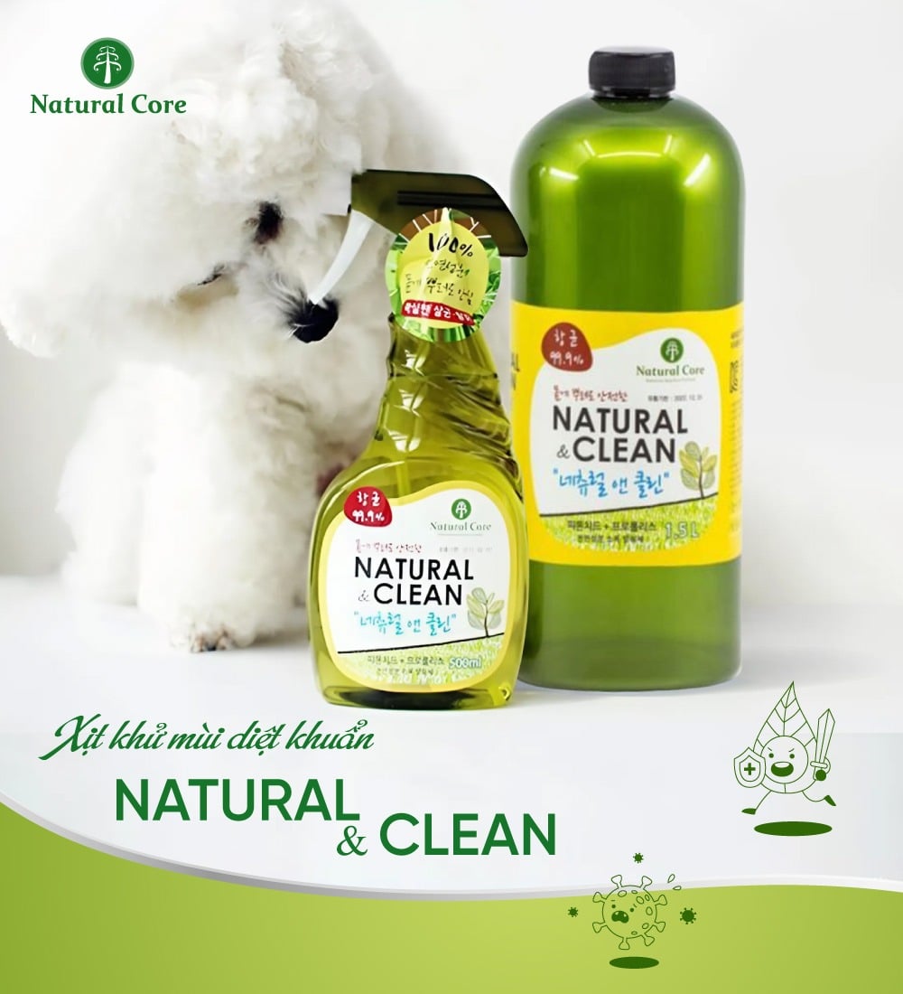 Xịt khử mùi diệt khuẩn Natural Clean