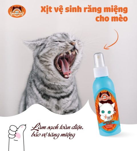 Xịt vệ sinh răng miệng cho mèo Lee&Webster
